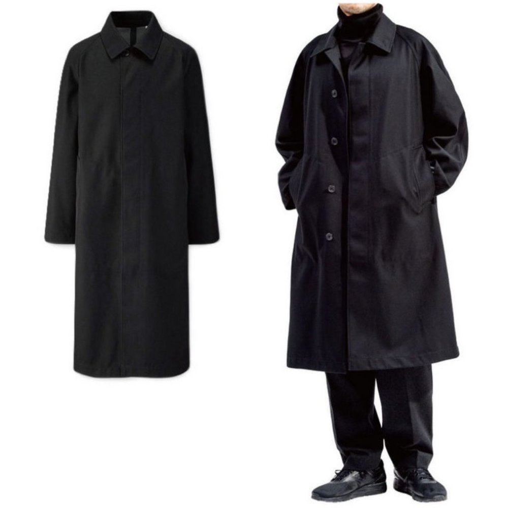Uniqlo U Blocktech Oversized Coat - Black